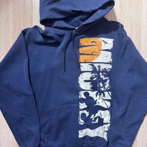 Navy & orange vintage 90s Miami Vice hoodie 90s Disney hoodie